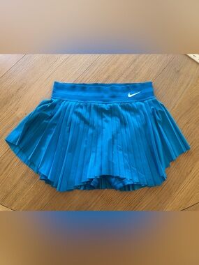 Nike Teal-Blue Pleated Athletic Skort with Swoosh